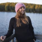 Vaaleanpunainen pipo, mohairsekoitetta