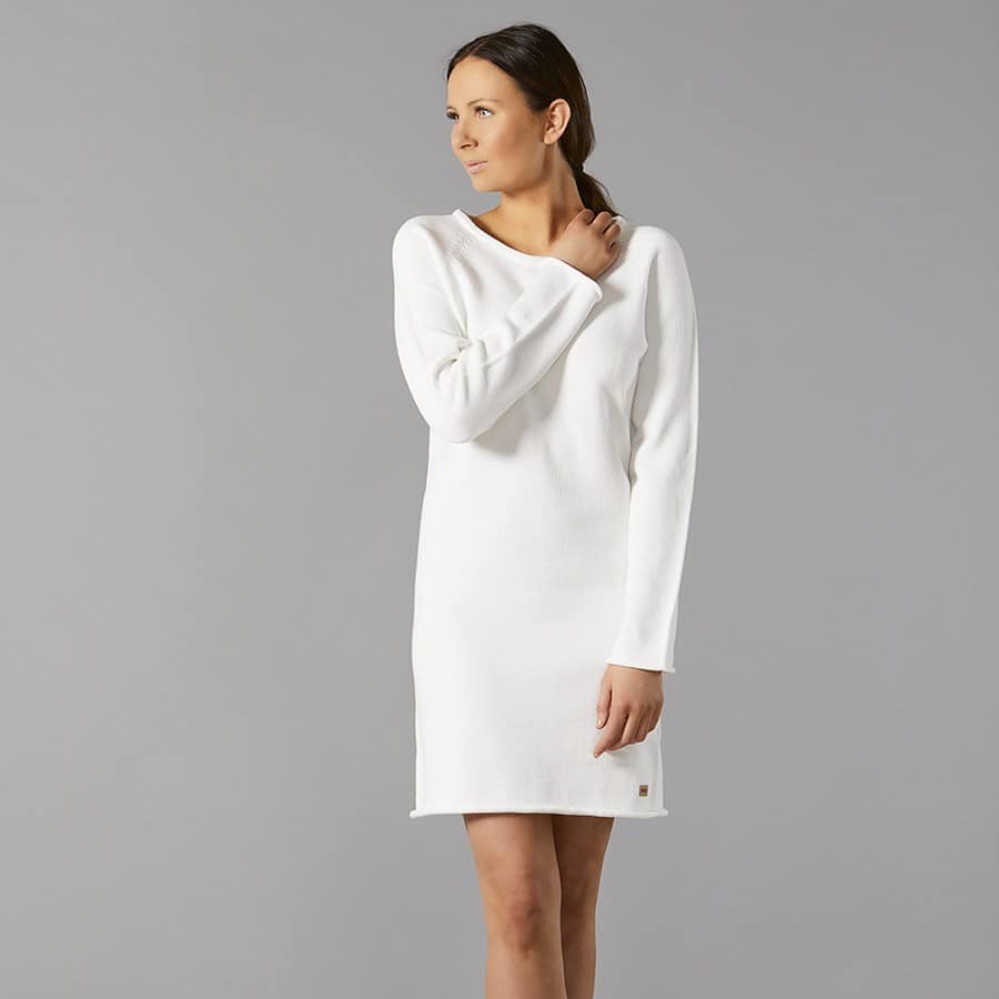COTTON O neck Dress mekko, valkoinen | PURA Finland COTTON V neck Dress mekko, musta | PURA Finland