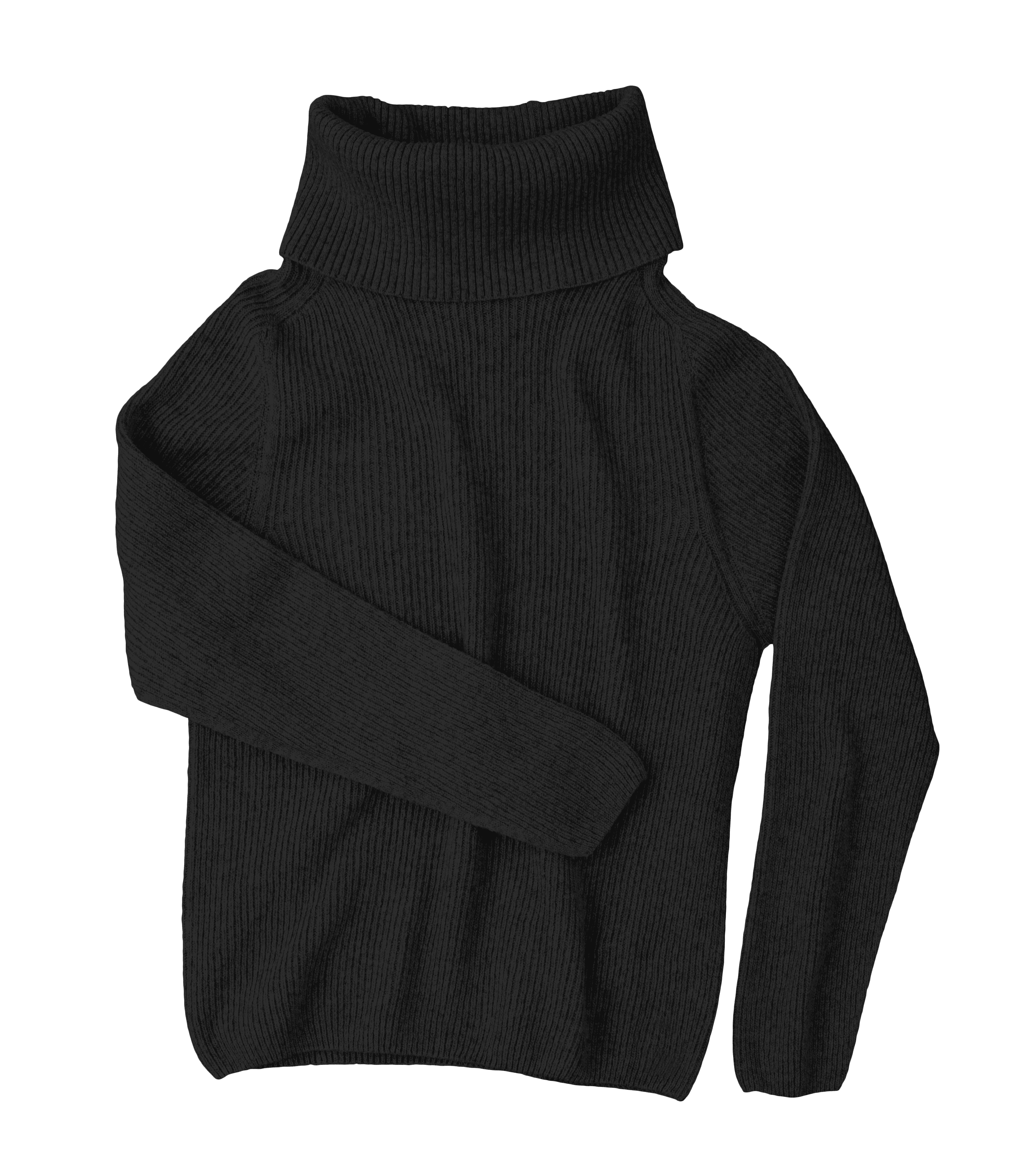 Musta Warm Short Polo Knit -neule