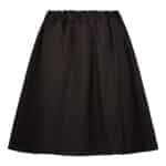 Cotton Blend Pocket Skirt-black_Front