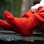 Punaiset sukat villa