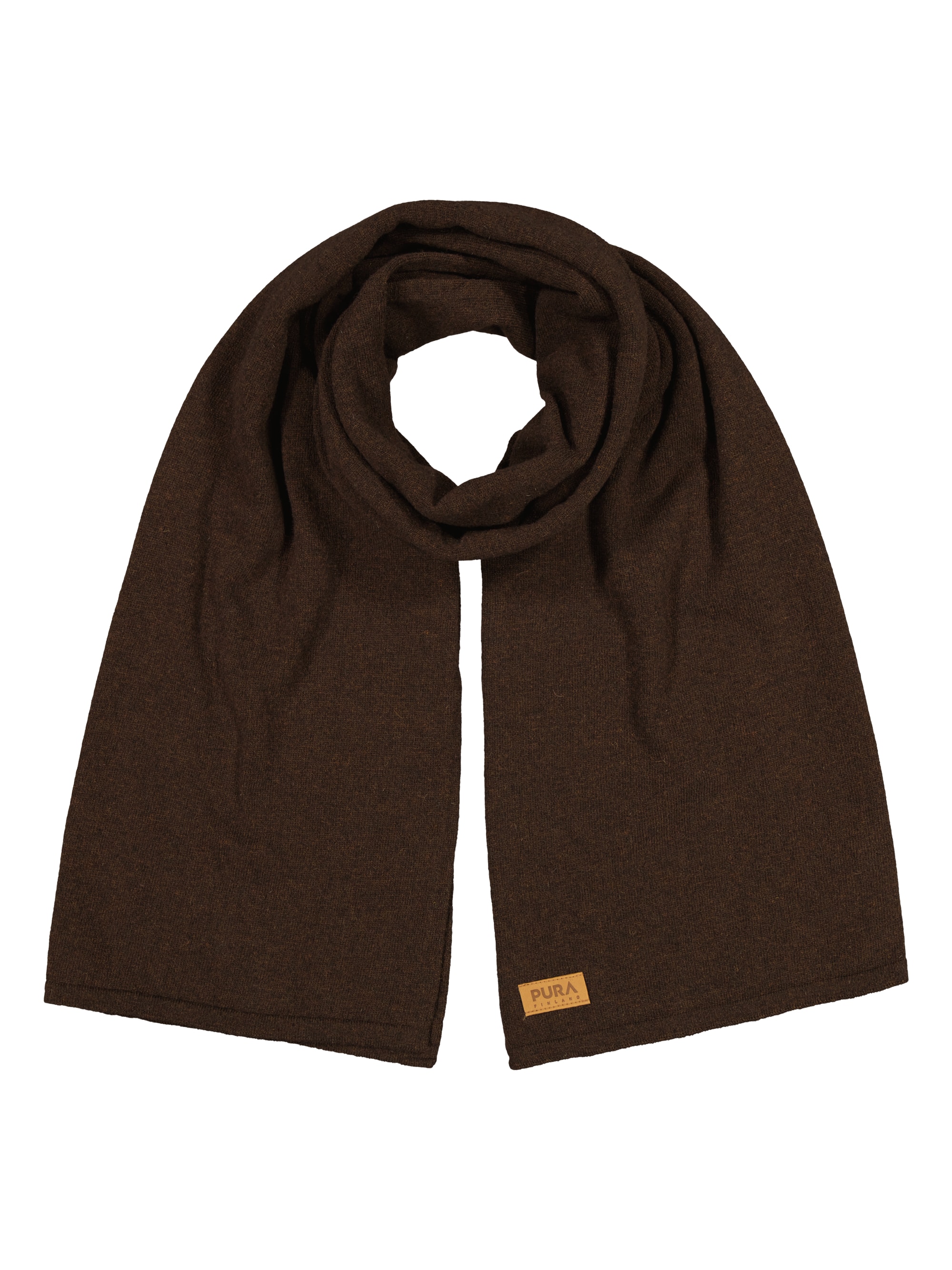 LOVE Scarf-tummanruskea